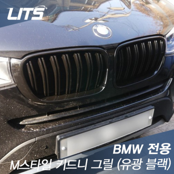 BMW X4 (F26) 전용 M스타일 유광블랙 키드니 그릴