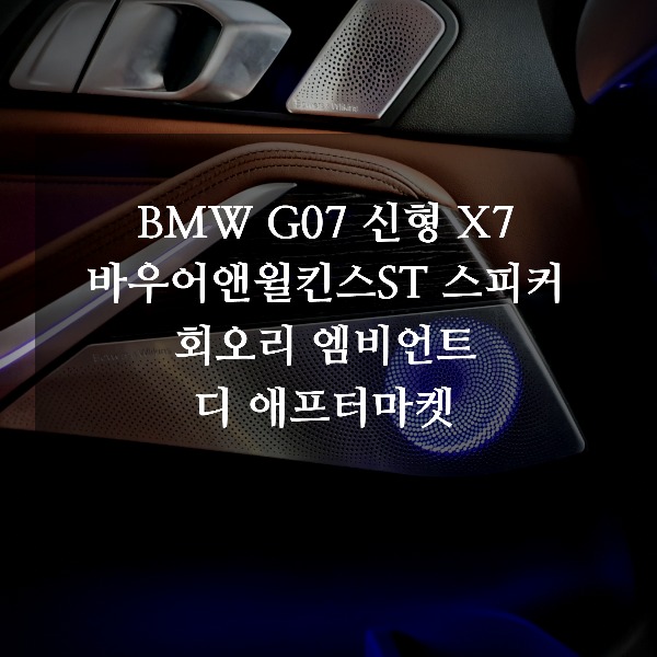 [체크아웃] BMW 신형 X5 X7 G05 G07 전용 바우어앤윌킨스 엠비언트 스피커 커버 교체 시공