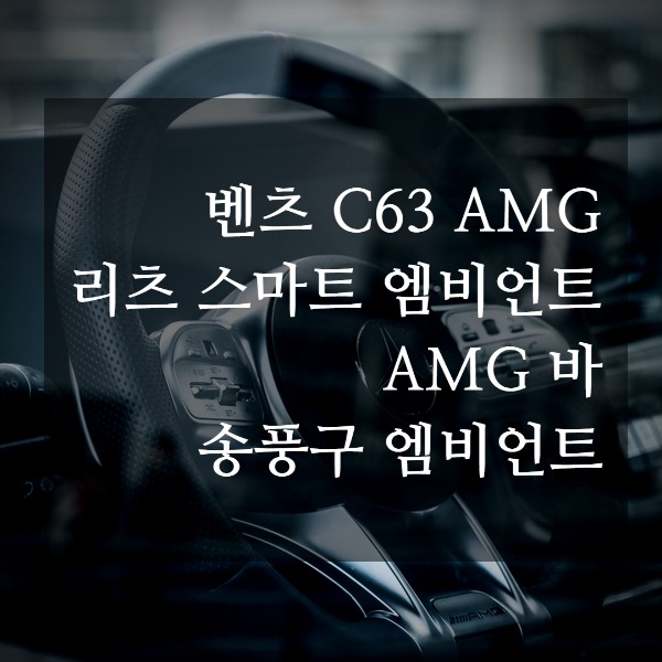 [체크아웃] 벤츠 W205 C63 AMG 리츠 스마트 엠비언트 + AMG 바 + 송풍구 엠비언트 시공