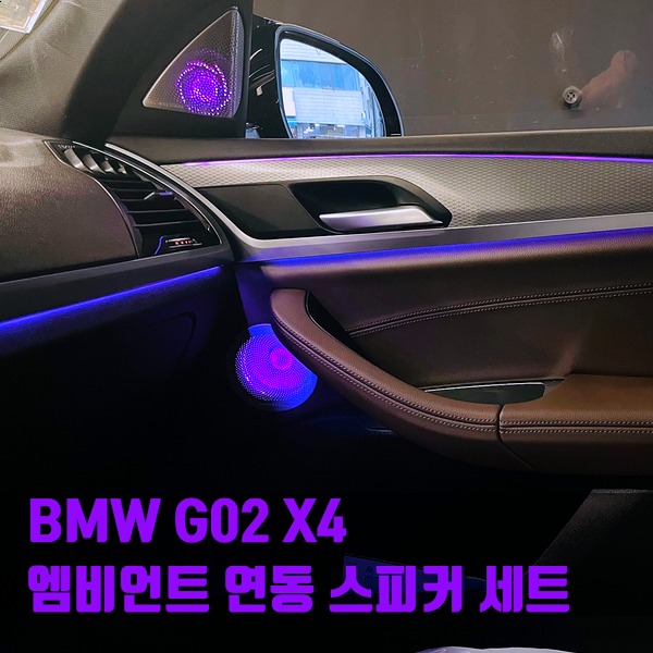 BMW G02 X4 엠비언트 연동 스피커 세트