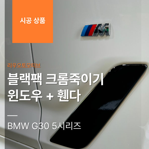 BMW G30 5시리즈 블랙팩 크롬죽이기 윈도우 + 휀다