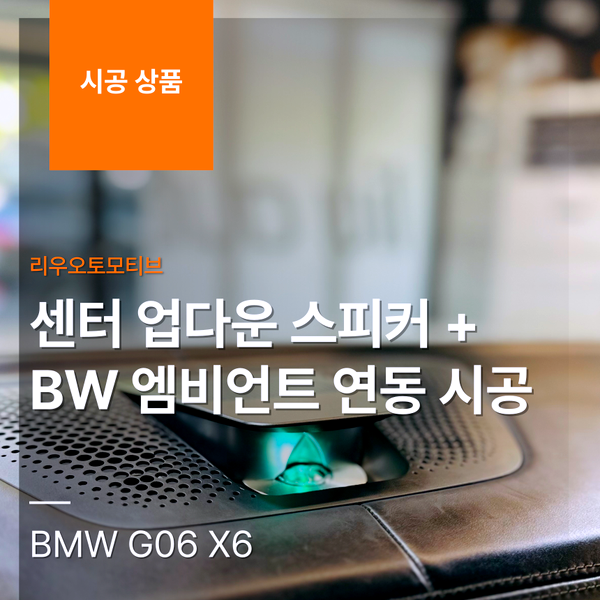 BMW G06 X6 센터 업다운 스피커 + BW 엠비언트 연동 시공 작업