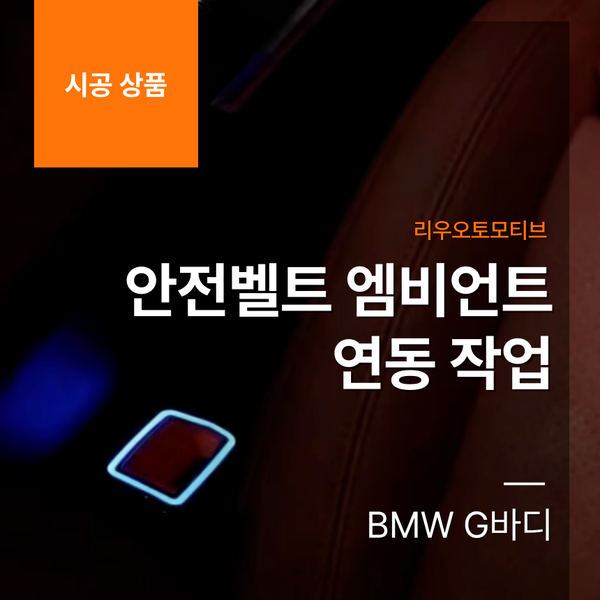 BMW G바디 안전벨트 엠비언트 연동 작업