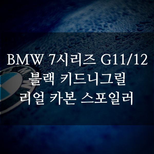 [체크아웃] BMW 7시리즈 G11 G12 LCI 페이스리프트 전용 블랙 키드니그릴 + 리얼 카본 스포일러 시공